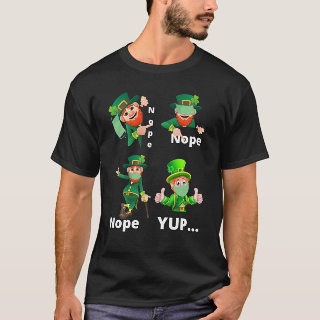Camiseta Dia de Patrick da Rua da Distância Social, Feliz R (Frente)