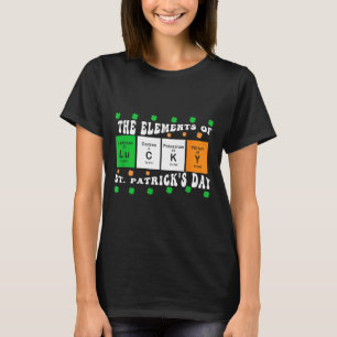 Camiseta Dia de Patrick Elementos Divertidos da Tabela Peri