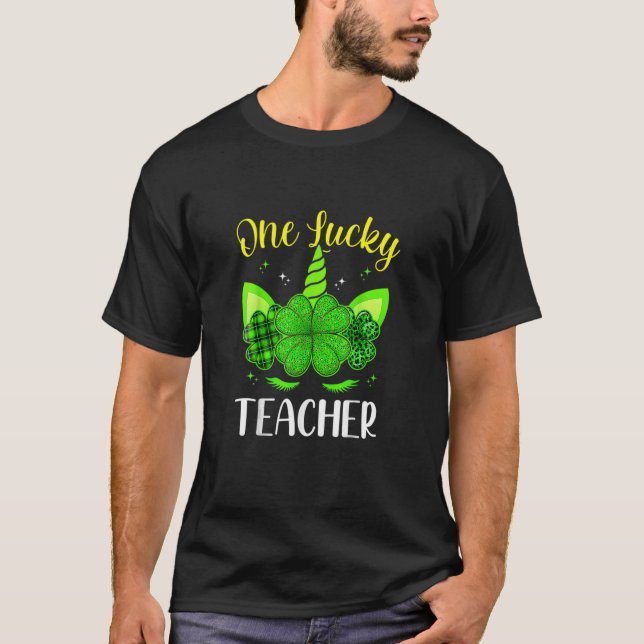 Camiseta Dia de Patrick, Professor Feliz e Feliz Rua do Uni (Frente)