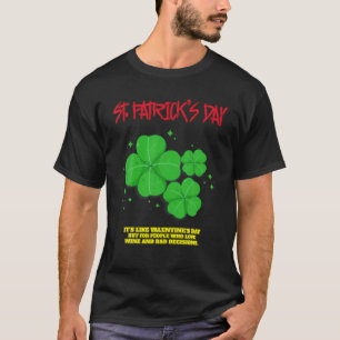 Camiseta Dia de Patrick, Que Ama Humor Engraçado de Vinho