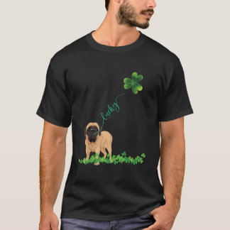 Camiseta Dia de Patrick, Rua de Shamrock para o Mastiff