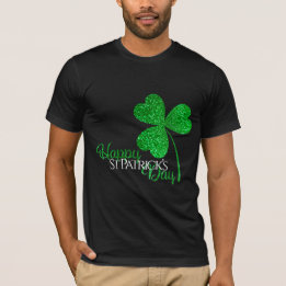 Camiseta Dia de Patrick, Rua Feliz de Shamrock Verde