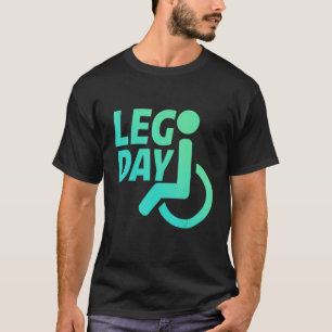 Camiseta Dia de Perna Cadeira de Rodas para Deficientes