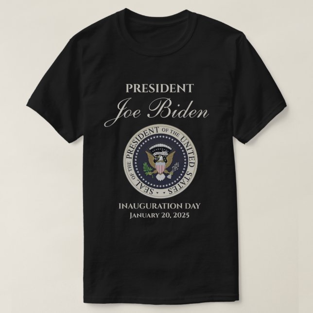 Camiseta Dia de posse de Joe Biden 20 de janeiro de 2025 (Frente do Design)