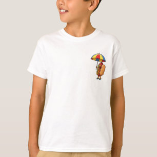Camiseta Dia de Praia Cachorro-Quente Crianças