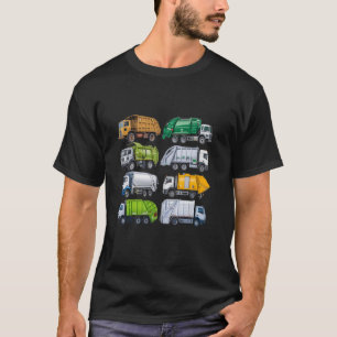 Camiseta Dia de Reciclagem de Caminhão de Lixo Separação de