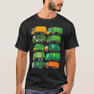 Camiseta Dia de Reciclagem de Caminhão de Lixo Separação de