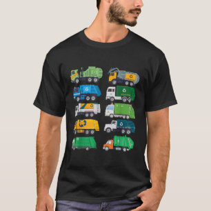 Camiseta Dia de Reciclagem de Caminhão de Lixo Separação de