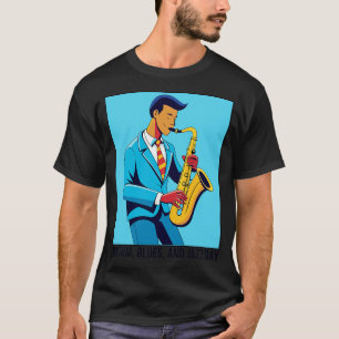 Camiseta dia de ritmo blues e jazz