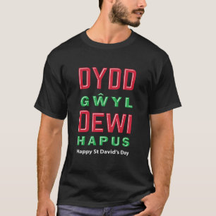 Camiseta Dia de São Davi Feliz Dydd Gŵyl Dewi Hapus 5