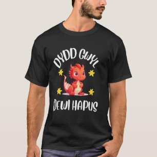 Camiseta Dia de São Davi País de Gales Dydd Gwyl Dewi Dragã