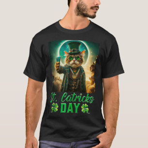 Camiseta Dia de São Patriccos Catricks Cats Saint Pattys Da