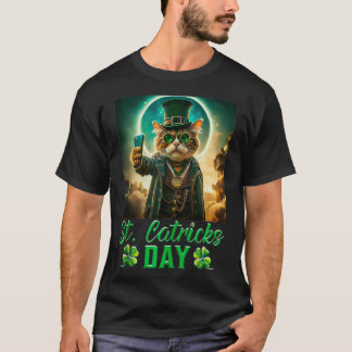 Camiseta Dia de São Patriccos Catricks Cats Saint Pattys Da