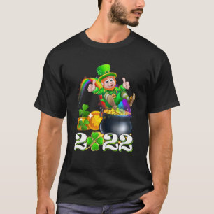 Camiseta Dia de São Patrício 2022 Leprechaun Irish Boys Gir