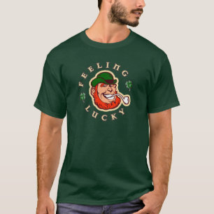 Camiseta Dia de São Patrício afortunado de sentimento da