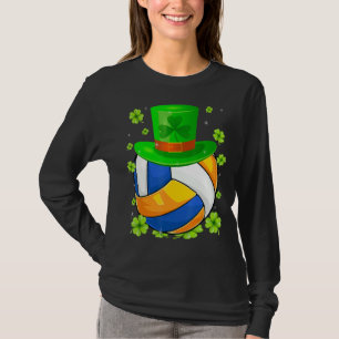 Camiseta Dia De São Patrício Amante De Voleibol Irlandês Ch