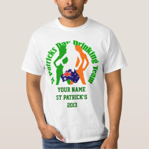 Camiseta Dia de São Patrício americano irlandês personaliza