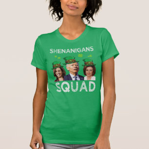 Camiseta Dia de São Patrício Anti-Biden Esquadrão Shenaniga