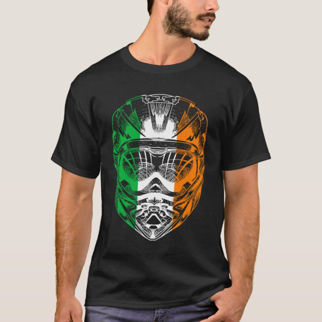 Camiseta Dia de São Patrício ao Santo Paddy's Ireland Flag  (Frente)