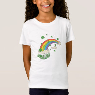 Camiseta Dia de São Patrício Arco-Íris de Shamrock