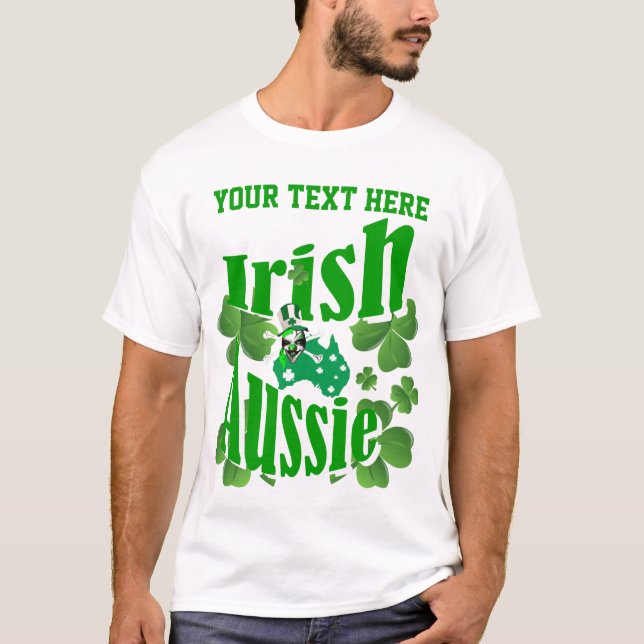 Camiseta Dia de São Patrício australiano irlandês (Frente)