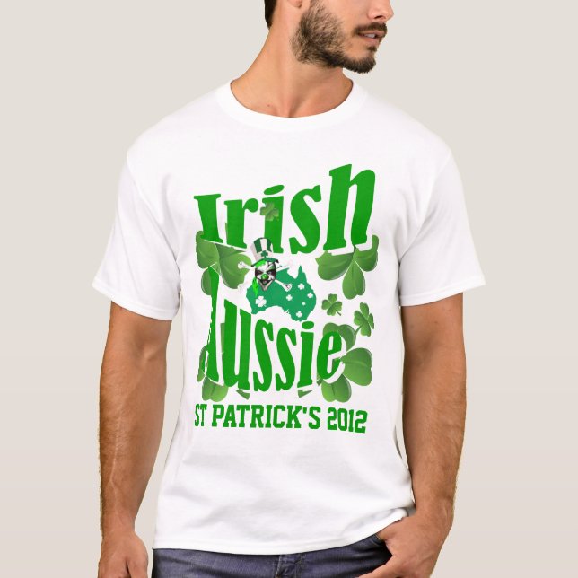 Camiseta Dia de São Patrício australiano irlandês (Frente)