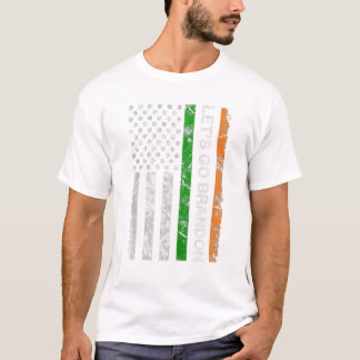 Camiseta Dia de São Patrício Bandeira EUA Irlandesa