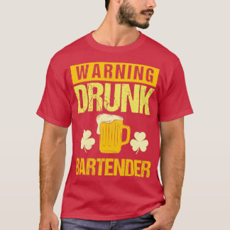 Camiseta Dia de São Patrício Bartender 2019 Slogan Novelt E