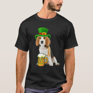 Camiseta Dia de São Patrício Beagle Engraçado Irlandês
