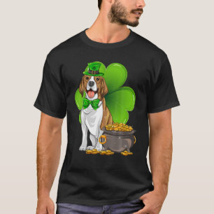 Camiseta Dia de São Patrício Beagle Shamrock Pet Dog Love