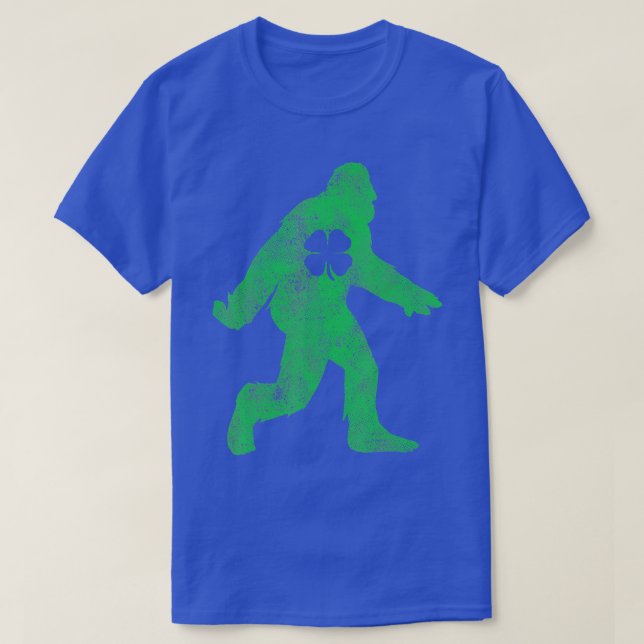 Camiseta Dia de São Patrício Bigfoot Irish SasqautSanto Pad (Frente do Design)