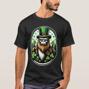 Camiseta Dia de São Patrício Bigfoot Leprechaun Sasquatch I