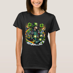 Camiseta Dia de São Patrício Bombeiros Homens Departamento