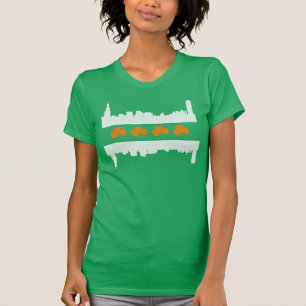 Camiseta Dia de São Patrício bonito da bandeira da skylin