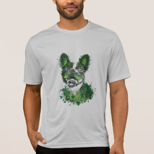 Camiseta Dia de São Patrício Boston Terrier Shamrock Pet Do