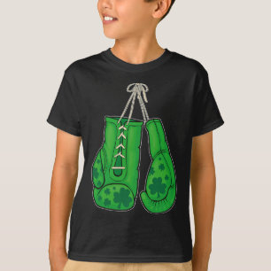 Camiseta Dia de São Patrício Boxando Luvas Verdes Luchosas