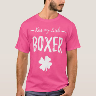 Camiseta Dia de São Patrício Boxer Dog Mãe Engraçada Dom Ir