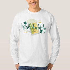 Camiseta Dia de São Patrício Bubbly Verde Branco