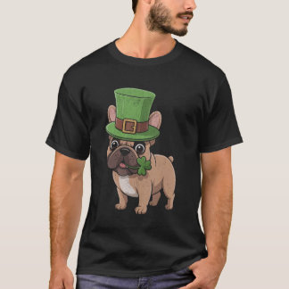 Camiseta Dia de São Patrício Bulldog Francês Engraçado Fren