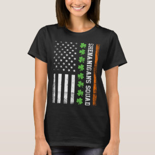Camiseta Dia de São Patrício C Leaf Shenanigans Esquadrão B
