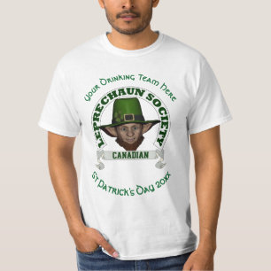 Camiseta Dia de São Patrício canadense do costume do