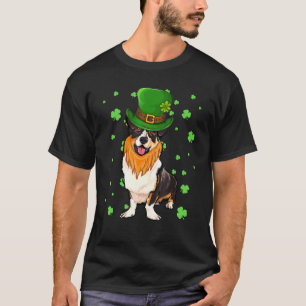 Camiseta Dia de São Patrício Cardigan Welsh Corgi Dog Shamr