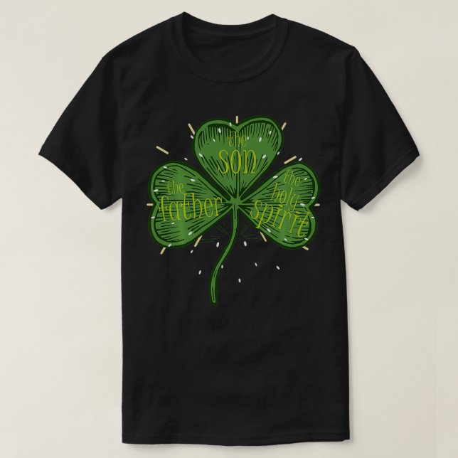 Camiseta Dia de São Patrício católico religioso irlandês (Frente do Design)
