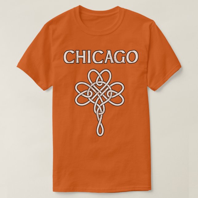 Camiseta Dia de São Patrício Celtic de Chicago Irish (Frente do Design)