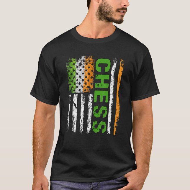 Camiseta Dia de São Patrício com Distância da Bandeira Amer (Frente)