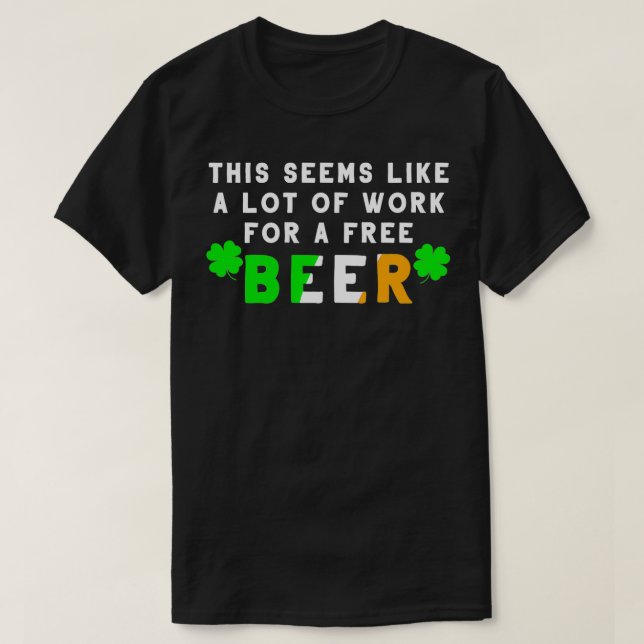 Camiseta Dia de São Patrício Com Presente Design Para Cerve (Frente do Design)