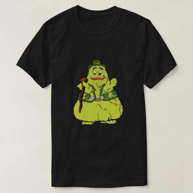 Camiseta Dia de São Patrício Com Tio O'Grimacey Irlandês (Frente do Design)