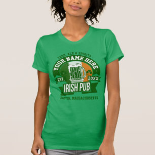 Camiseta Dia de São Patrício cómico irlandês personaliz