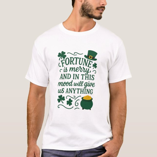 Camiseta Dia de São Patrício da Sorte  (Frente)