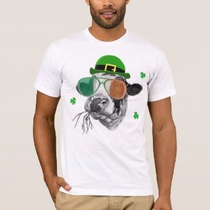 Camiseta Dia de São Patrício da vaca de leiteria do fris